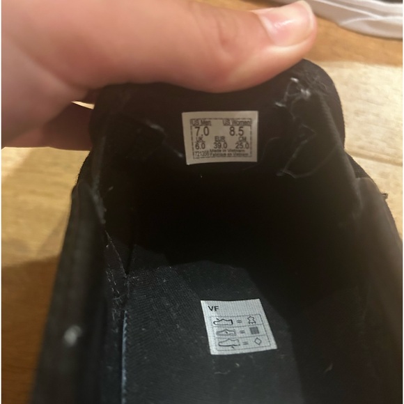 Black leather slip on vans - Picture 2 of 6